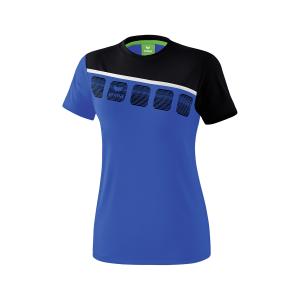 1081911-t-shirt-femme-erima-5-c-bleu-roi-noir-blanc