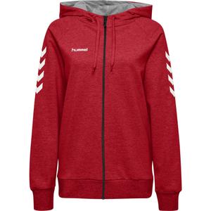204232-3062-veste-zippe-femme-a-capuche-hummel-hmlgo-cotton-rouge