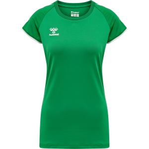 213924-6235-t-shirt-femme-hummel-hmlhmlcore-volley-stretch-vert-blanc