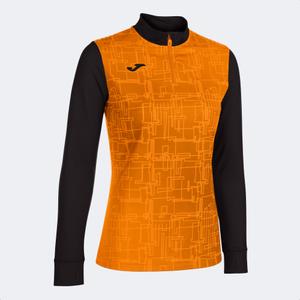 901257-108-sweatshirt-femme-joma-elite-viii-1-2-zip-noir-orange