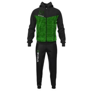 tr018p-1088-survetement-polaire-a-capuche-givova-visa-nero-verde-melange