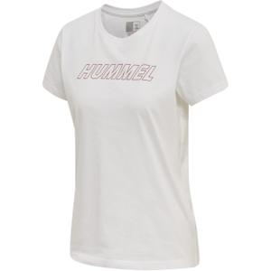 213462-9581-t-shirt-en-coton-femme-hummel-te-cali-white