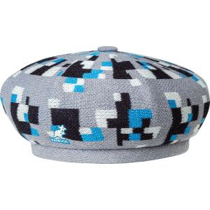k3578-gb036-beret-kangol-pilxel-plaid-grey-black