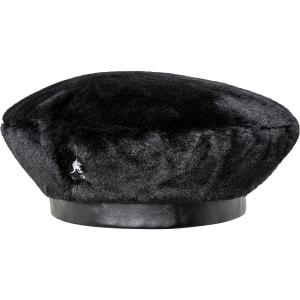 k4369-sb002-beret-fausse-fourrure-femme-kangol-solid-black