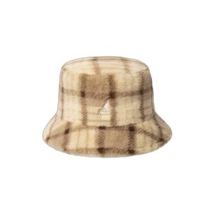 k4370-bm266-bob-en-fausse-fourrure-kangol-beige-multi-plaid