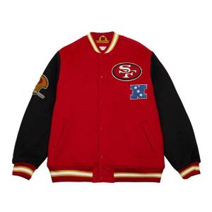 ojbf5521-sf4yyppprdbk-blouson-mitchell-ness-nfl-san-francisco-49ers-team-legacy-varsity-red-black
