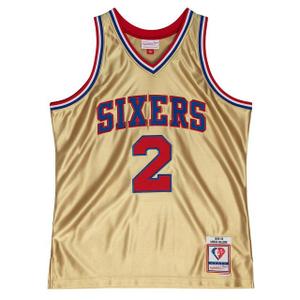 smjy4398-p7682mmlgold-maillot-nba-philadelphia-76ers-moses-malone-swingman-75th-1982-83-gold
