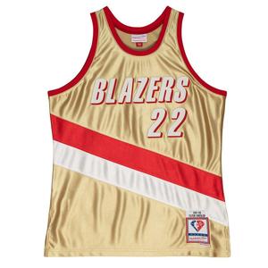 smjy4398-ptb91cdrgold-maillot-portland-trail-blazers-nba-75th-gold-swingman-jersey-1991-clyde-drexler-gold