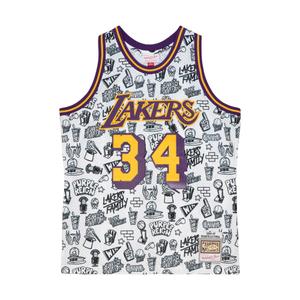 tfsm1266-lal96sonptwh-maillot-los-angeles-lakers-doodle-swingman-shaquille-o-neal-1996-97-pattern-white