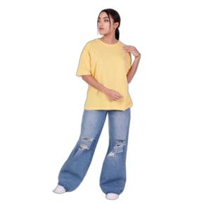 f211084-yw2-t-shirt-femme-project-x-paris-basic-ample-logo-jaune
