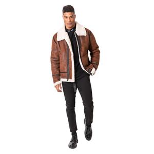 2627-brow-veste-en-cuir-reversible-faux-mouton-sixth-june-marron