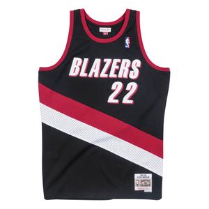 smjygs18204-ptbblck91cdr-maillot-nba-portland-trailblazers-clyde-drexler-noir-rouge-blanc