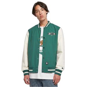 st352-04343-blouson-nylon-starter-college-vert-fonce-blanc