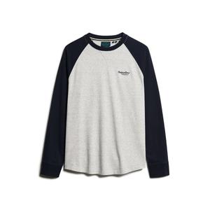 m6010833a-e7a-t-shirt-manches-longues-superdry-essential-logo-baseball-gris-mouchete-chine-bleu-marine-eclipse