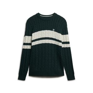 m6110710a-i7b-pull-raye-en-maille-de-coton-torsadee-superdry-vert-aigle-blanc-casse