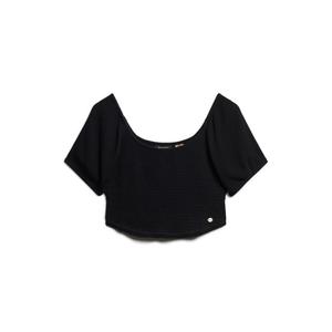 w6011857a-02a-t-shirt-femme-superdry-smocked-woven-noir