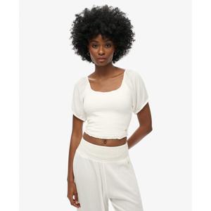 w6011857a-71d-t-shirt-tisse-smocke-femme-superdry-blanc-casse