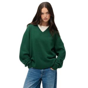 w6110671a-oe6-pull-oversized-col-v-femme-superdry-vert-fonce