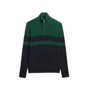 w6110715a-gzs-pull-oversize-raye-en-coton-a-col-zippe-femme-superdry-classic-bleu-marine-vert