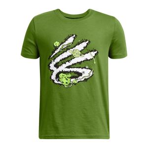 1387103-306-t-shirt-enfant-under-armour-curry-trend-surplus-green-blanc